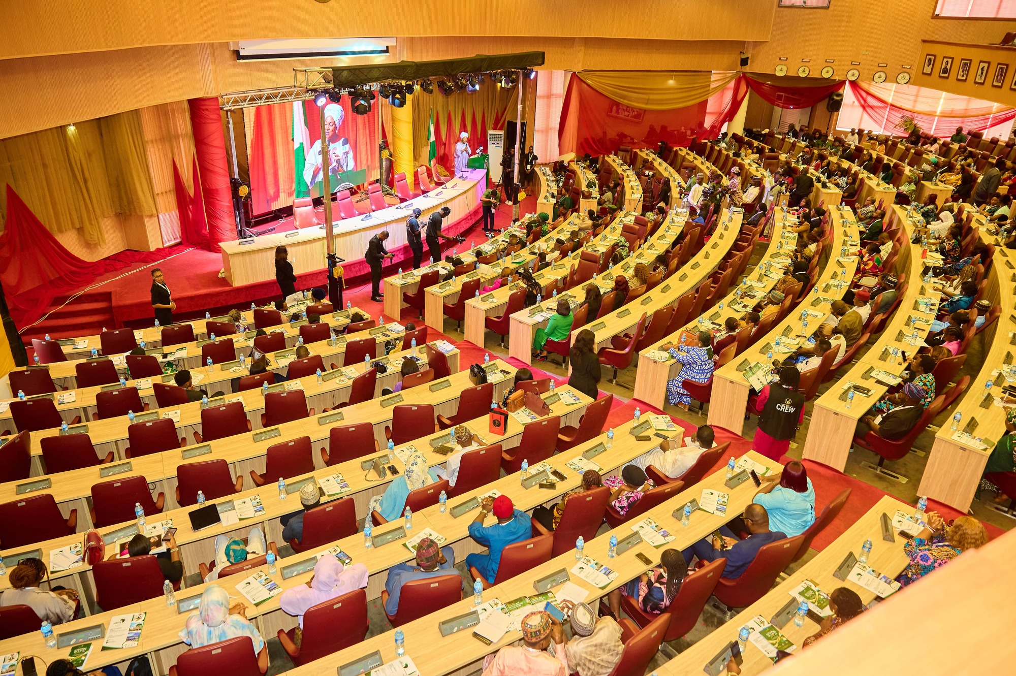 Wide view of the INSS 2026 event hall and summit participants